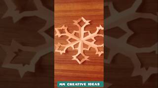 DIY paper craftNew Paper cutting design🌺diy creativeideas craft snowflakesshorts craft art [upl. by Oikim]