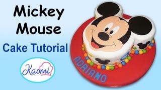 How to make a Mickey Mouse Cake  Cómo hacer una torta de Mickey [upl. by Htur86]