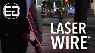 Laser Wire® integrated into a Longboard Skateboard Demonstration [upl. by Leilamag]