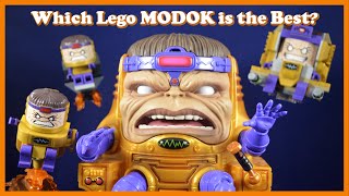 Every Lego Modok and my Custom Built Version Comparison and Review [upl. by Aticilef161]