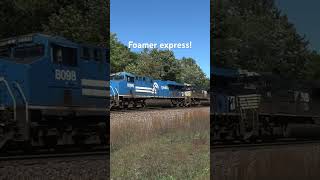 Foamer express through Lilly PA railro railroad railfanning train [upl. by Pearce]