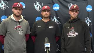 Arcadia Baseball  Baltimore Regional Post Game Interview Game 2 [upl. by Sorcim]