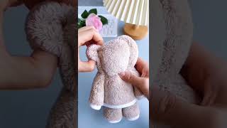 kerchief teddy bear 🐻teadybear craftideas keepsupporting subscribetomychannel [upl. by Nirra]