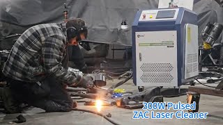 Powerful 300W Pulse Laser Cleaner Reviving the Porsche 914 Engine with Precision  ZAC Laser [upl. by Lyall991]