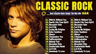 Classic Rock Songs 70s 80s 90s Full Album  Queen Nirvana Scorpions Aerosmith ACDC Bon Jovi [upl. by Arret]