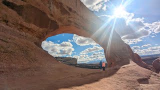 Wilson Arch  Moab Short Rock Scramble in Utah [upl. by Celene]