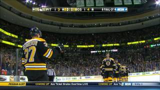 Torey Krug beats Pittsburgh in OT 112513 [upl. by Hudis]