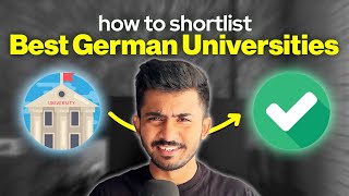 How to SHORTLIST Universities for Germany  FeesLanguageEligibility [upl. by Aratas]