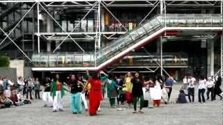 PARIS BIGGEST BOLLYWOOD FLASHMOB PLACE BEAUBOURG  FRANCE  2012 [upl. by Niabi]