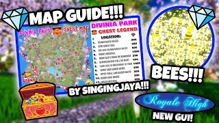 EASY MAP GUIDE FOR ALL HIDDEN CHEST LOCATIONS NEW INTRO GUI  BEES COMING TO DIVINIA PARK [upl. by Aserahs]