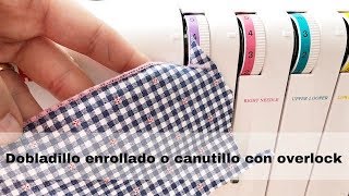 TIP Costura con overlock  REPULGO dobladillo enrollado o canutillo 🌪 [upl. by Rodenhouse]