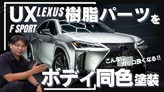 【圧倒的存在感‼】LEXUS UX 樹脂パーツをボディ同色に塗装！作業動画あり [upl. by Nnylatsyrc]