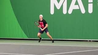 Denis Shapovalov explosive BACKHAND in Slow Motion front view [upl. by Justina]