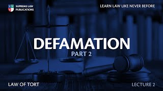 LAW OF TORT IN GHANA  DEFAMATION PART 2 [upl. by Pilloff]