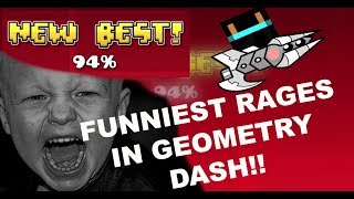 FUNNIEST RAGES IN GEOMETRY DASH RAZING717 MONTAGE [upl. by Claresta75]