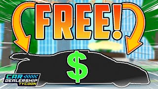 How To Claim This FREE SUPERCAR Before Its GONE In Car Dealership Tycoon [upl. by Georgette]