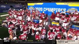 Oklahoma Sooners Malcolm Kelly freestyle after the 2020 Cotton Bowl [upl. by Hagile]