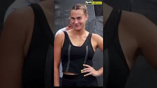 Aryna Sabalenka leads a lifestyle shorts tennis viealreels [upl. by Shurwood]