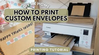 How to Print Custom Envelopes  home inkjet printer small business event invitations diy tutorial [upl. by Georas9]