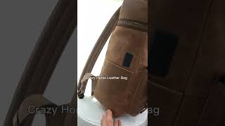 Crazy Horse Leather BackpackКожаный рюкзак Crazy Horsebackpack mensbagbags рюкзак сумки [upl. by Coralyn]