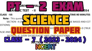 Science PT  2 Exam Question Paper Class  7  2023  2024  NCERT  KV  Sasmita [upl. by Ebeneser]