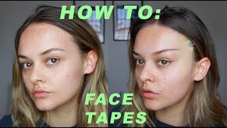 How To Use Face Tapes  Lucy Garland [upl. by Noied]