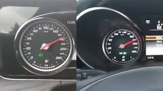 Mercedes C400 333PS 2016 vs E220d 194PS 2017 [upl. by Vaules390]