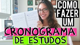 COMO FAZER UM CRONOGRAMAPLANO DE ESTUDOS  Débora Aladim [upl. by Larret]