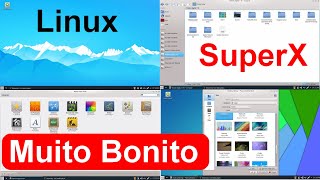 SuperX Linux Distro Ubuntu KDE Personalizada 64 e 32 bit MUITO BONITO Baú do Linux  Relíquias [upl. by Danieu11]