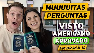 Perguntas feitas na entrevista do nosso VISTO AMERICANO  Consulado em Brasília [upl. by Elkraps]