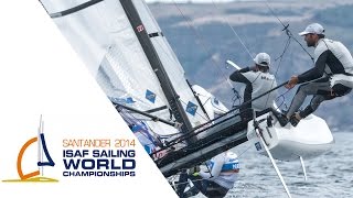 2014 ISAF Worlds  49er 49erFX Finn and Nacra 17 Medal Races [upl. by Kolk221]