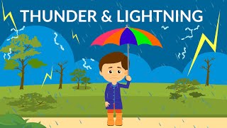 What causes thunder and lightning  Thunderstorm  Video for Kids [upl. by Hoopes]