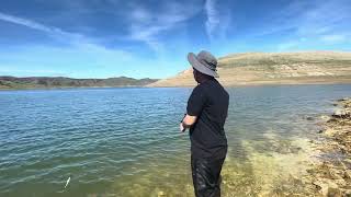 Fishing at San Luis Reservoir throw back 😁 nco thaj chaw nuv ntses no kawg [upl. by Aicirtap]