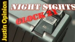 Glock 21 Night Sights Installation [upl. by Mlehliw]