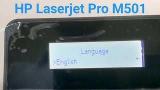 hp laserjet pro M501 Language setting [upl. by Sylvan]