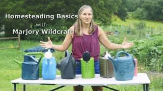 Homesteading Basics with Marjory Wildcraft Watering Cans [upl. by Ahcsas]