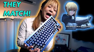 She Built a SABER from FATEZERO inspired KEYBOARD [upl. by Barstow]