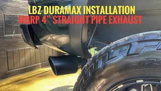 LBZ Duramax 4” MBRP Straight Pipe Exhaust Installation‼️ [upl. by Koenraad]