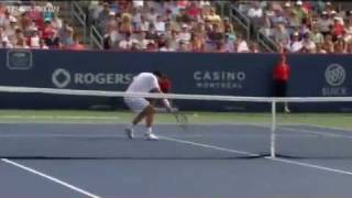 Tipsarevic Fish Show Off Hot Shot Speed In Montreal Semis [upl. by Maris]