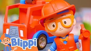 BLIPPI TOY MUSIC VIDEO  Blippi Fire Truck Song  Vehicle Songs for Kids [upl. by Annairam]