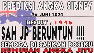 PREDIKSI SYDNEY HARI INI  RUMUS SDY HARI INI  PREDIKSI SDY 26 JUNI 2024  ANGKA TOGEL JITU SDY [upl. by Newo]