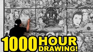 Drawing STAR WARS for 1000 HOURS  🤯🔥 [upl. by Einnov]