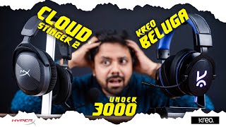 HyperX Cloud Stinger 2 Core vs Kreo Beluga Gaming Headphone  Best Gaming Headphone under 3000 2023 [upl. by Llemij]