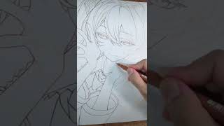 ✨ Watch this anime girl come to life in just 60 seconds 🎨 AnimeArt SpeedDrawing shorts [upl. by Levon994]