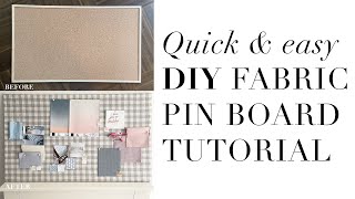 DIY Bulletin Fabric Cork Board Howto Tutorial [upl. by Nevile]