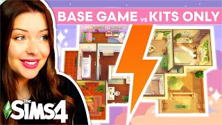 Base Game vs Kits Only Build Challenge in The Sims 4 [upl. by Aisyle]