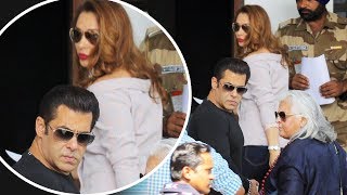 Salman Khan With LADY LOVE Iulia Vantur Leaves For Delhi  HT Leadership Summit [upl. by Narrad]