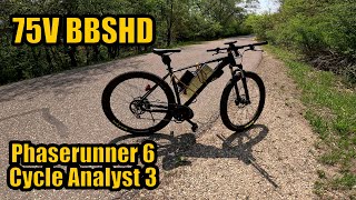 BBSHD on 75V Phaserunner  Cycle Analyst 3 [upl. by Lareine]