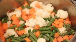 How to Steam Vegetables in Pressure Cooker  Archanas Kitchen Recipes [upl. by Conger144]