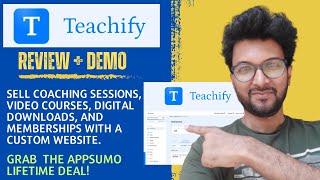 Teachify Review  Demo – Sell coaching sessions video courses digital downloads and more [upl. by Ashlan]